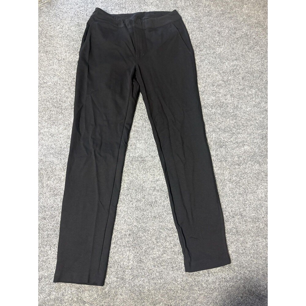 American Giant Dress Pants Womens 4 Black Ponte Straight Leg Pull On Stretch